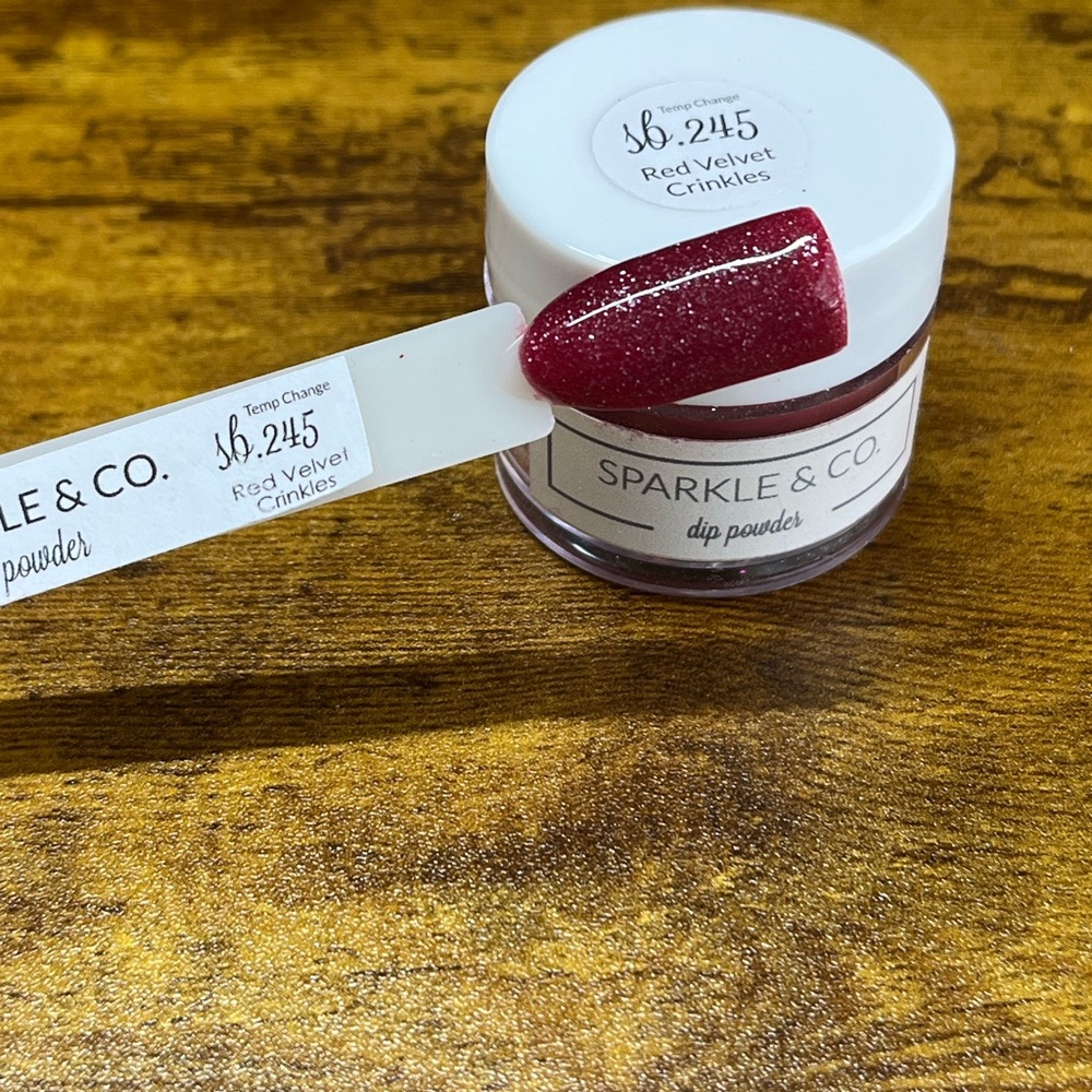 Sparkle & Co. Dip Powder- Red Velvet Crinkles